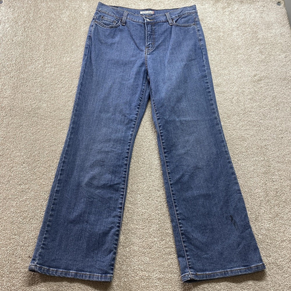 Levis 512 Jeans Womens 14 Short Blue Bootcut Perfectly Slimming Stretch Denim